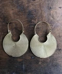 CollardManson Gold Plated 925 Silver Round Nomadic Earrings
