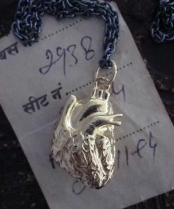 CollardManson Gold Plated Anatomical Heart Necklace 9 CollardManson Gold Plated Anatomical Heart Necklace