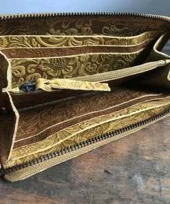 CollardManson Zipped Purse / Wallet- New Tan Floral