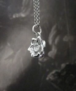 CollardManson Silver Rose Necklace