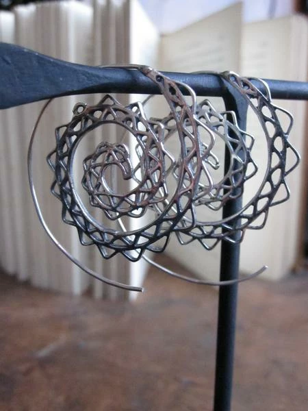 CollardManson Spiral 925 Silver Earrings 4 CollardManson Spiral 925 Silver Earrings