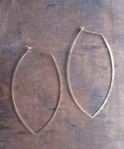 CollardManson Gold Plated 925 Silver Thin Earrings Oval