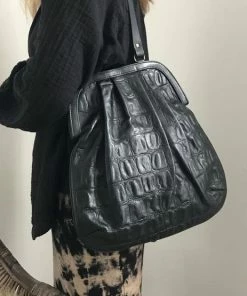 CollardManson Anya Bag Black Croc