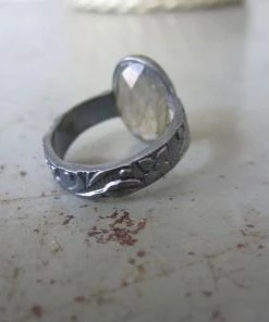 CollardManson 925 Silver Oval Labradorite Ring