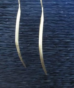 CollardManson Long Gold Plated Curved Earrings