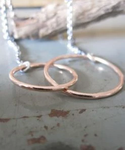 CollardManson 925 Silver Double Hoop Necklace