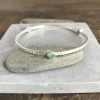 CollardManson 925 Silver Tri Stone Bangle Cryso
