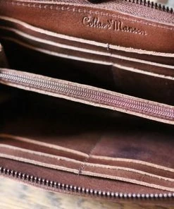 CollardManson Brown Zipped Wallet