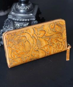 CollardManson Tan Floral Wallet