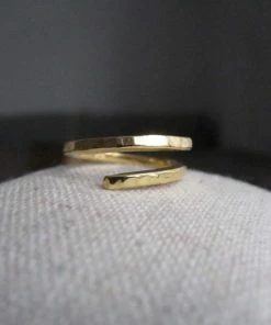 CollardManson Hammered Gold Plated 925 Silver Ring