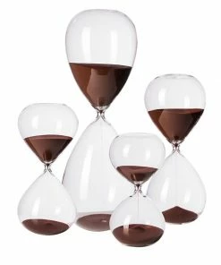 Pols Potten Large Hourglass Ball Sandglass, Dark Brown