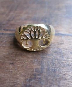 CollardManson Tree Of Life Ring Gold Plated