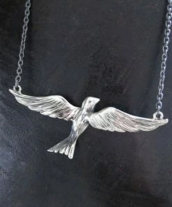 CollardManson Silver Flying Bird Necklace