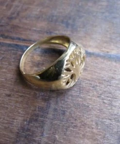 CollardManson Tree Of Life Ring Gold Plated