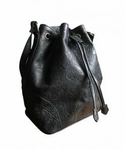 CollardManson Bucket Bag Black Floral