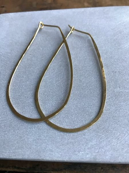 CollardManson Gold Plated 925 Silver Thin Earrings Tear Drop 4 CollardManson Gold Plated 925 Silver Thin Earrings Tear Drop