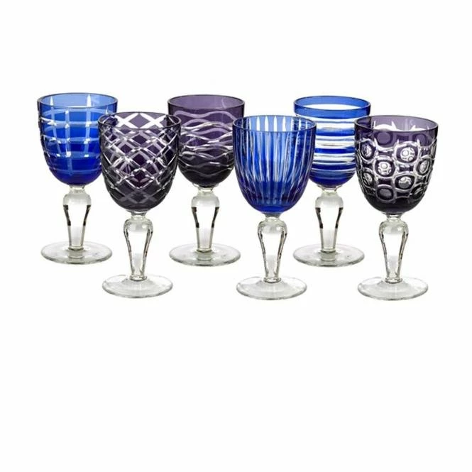 Pols Potten Weinglaserset Mit Schliff Cobalt Mix 3 Pols Potten Weinglaserset Mit Schliff Cobalt Mix