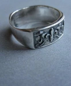 CollardManson Silver Fleur De Lis Ring