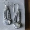 CollardManson Silver Luna Earrings Rainbow Moonstone