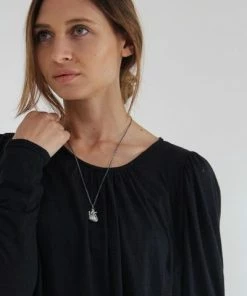 CollardManson Silver Anatomical Heart Necklace