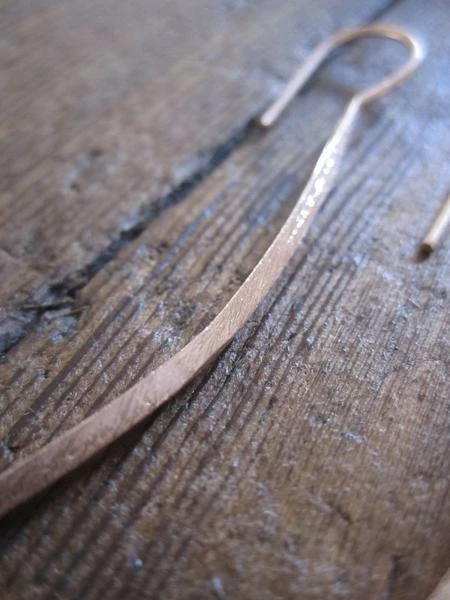 CollardManson Rose Gold Long Plated Silver Curved Earrings 4 CollardManson Rose Gold Long Plated Silver Curved Earrings