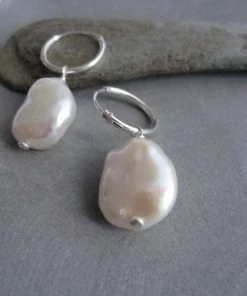 CollardManson Pearl Hoop Earrings Small