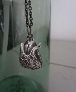 CollardManson Silver Anatomical Heart Necklace 8 CollardManson Silver Anatomical Heart Necklace