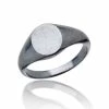 CollardManson 925 Silver Signet Ring- Oxidised