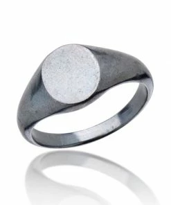 CollardManson 925 Silver Signet Ring- Oxidised