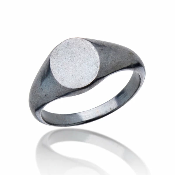 CollardManson 925 Silver Signet Ring- Oxidised 2 CollardManson 925 Silver Signet Ring- Oxidised