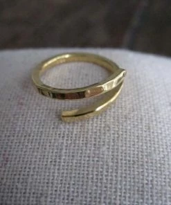 CollardManson Hammered Gold Plated 925 Silver Ring