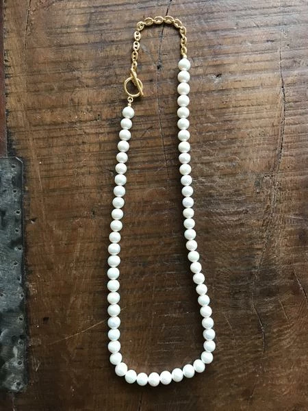 CollardManson Pearl Necklace - Gold 3 CollardManson Pearl Necklace - Gold