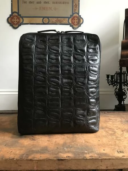 CollardManson Backpack Black Croc 2 CollardManson Backpack Black Croc