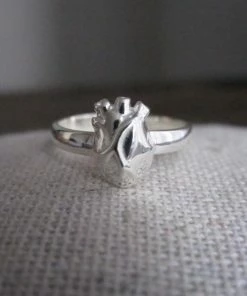 CollardManson 925 Silver Anatomical Heart Ring