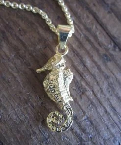 CollardManson Gold Plated Seahorse Necklace
