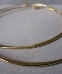 CollardManson Irregular Hammered Large Hoops