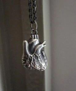 CollardManson Silver Anatomical Heart Necklace 9 CollardManson Silver Anatomical Heart Necklace