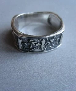 CollardManson Silver Fleur De Lis Ring