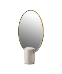 Pols Potten Espejo Oval Mármol Blanco