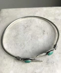 CollardManson Turquoise Feather Bangle