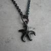 CollardManson Oxidised 925 Silver Starfish Necklace