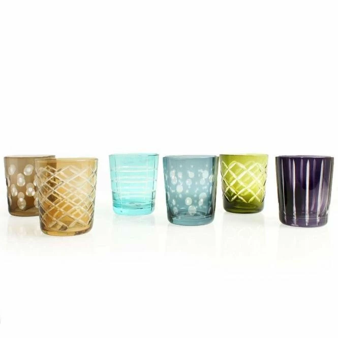 Pols Potten Multicolour Mit Schliff Glass Set 7 Pols Potten Multicolour Mit Schliff Glass Set