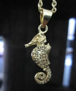 CollardManson Gold Plated Seahorse Necklace