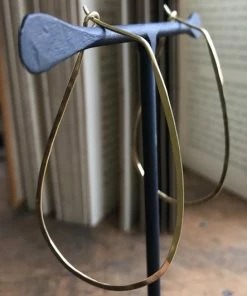 CollardManson Gold Plated 925 Silver Thin Earrings Tear Drop 7 CollardManson Gold Plated 925 Silver Thin Earrings Tear Drop