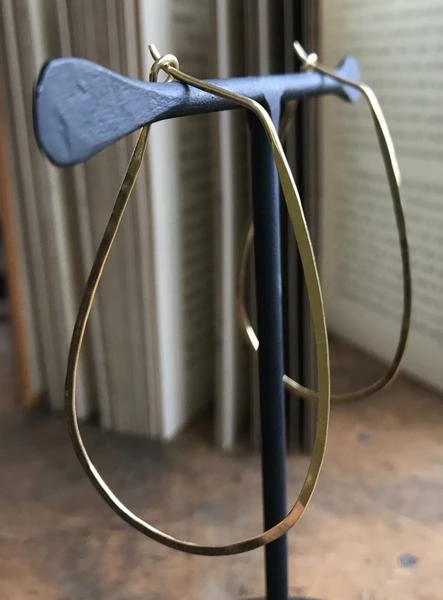 CollardManson Gold Plated 925 Silver Thin Earrings Tear Drop 5 CollardManson Gold Plated 925 Silver Thin Earrings Tear Drop