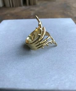 CollardManson 925 Silver Mendi Ring Gold Plated