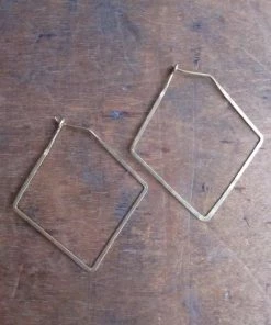 CollardManson Gold Plated 925 Silver Thin Earrings Diamond