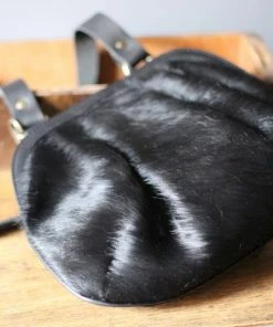 CollardManson Black Hair Frou Frou Clutch Bag