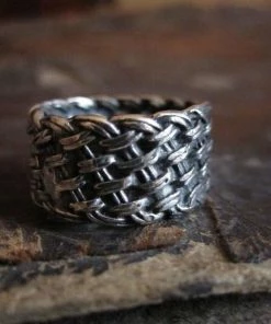 CollardManson 925 Silver Woven Ring