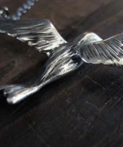 CollardManson Silver Flying Bird Necklace